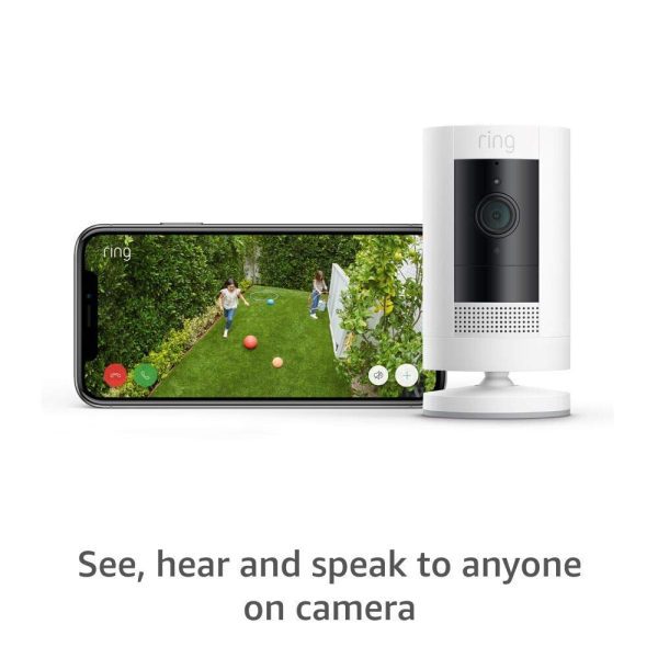 Ring Stick Up Cam Battery Weather Resistant Outdoor Camera, Live View, Color Night Vision, Motion Alert, Works with Alexa - Image 3