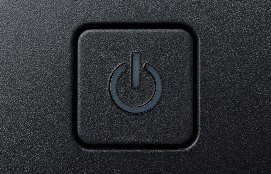close up shot of power button