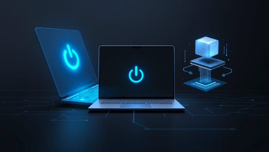 computers with power button on screen