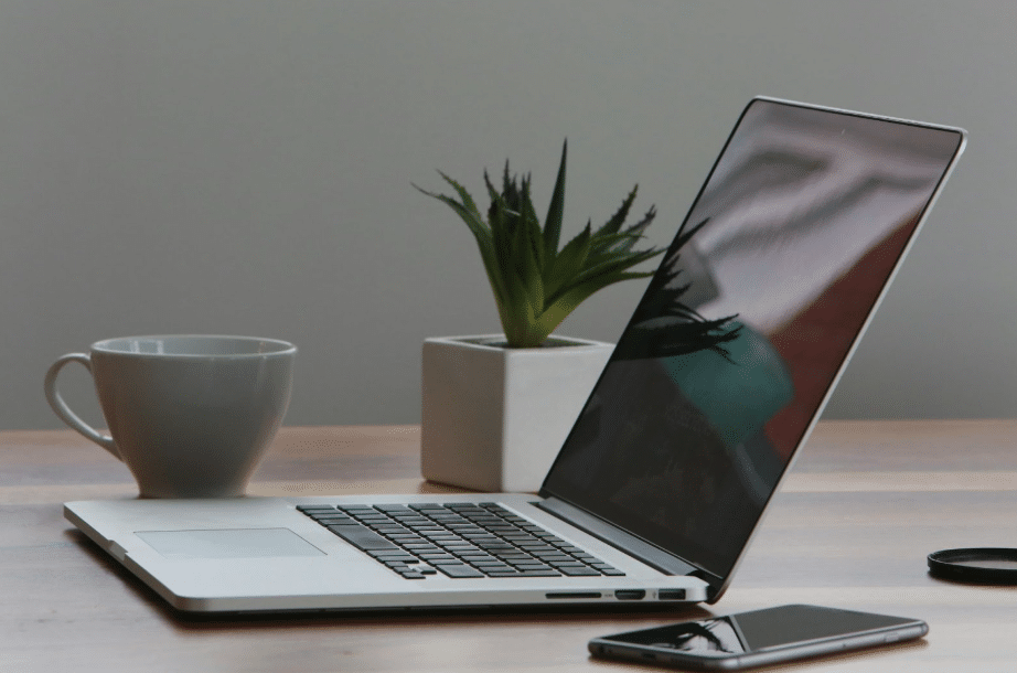 laptop computer on table