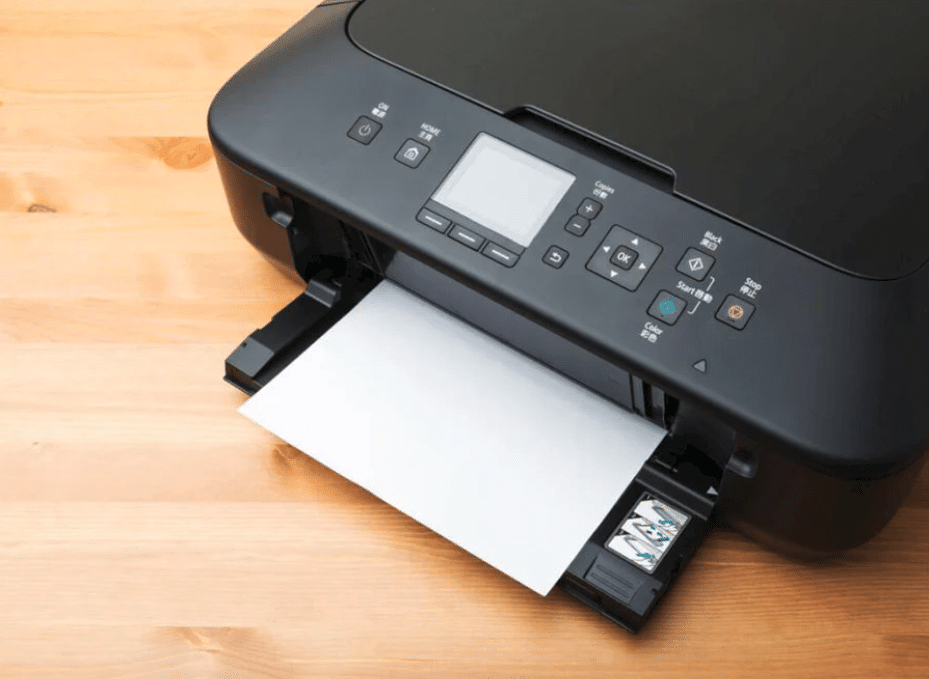 paper coming out of printer