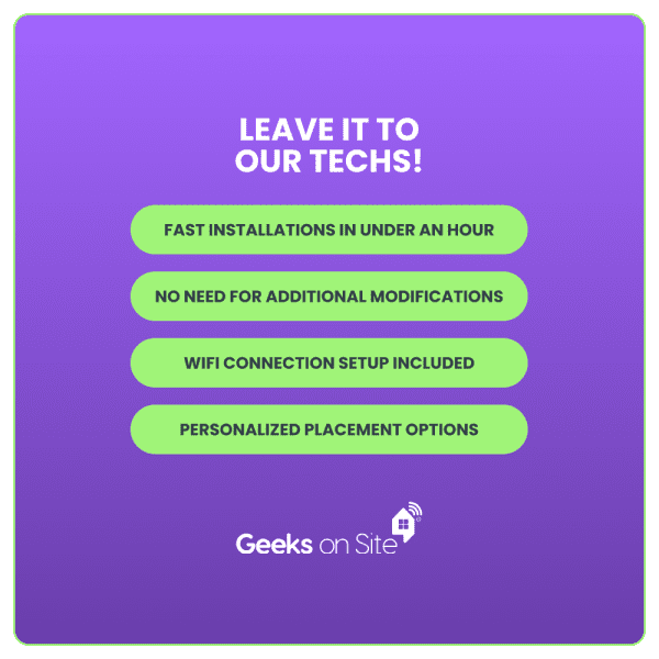 smart doorbell installation features with geeks on site